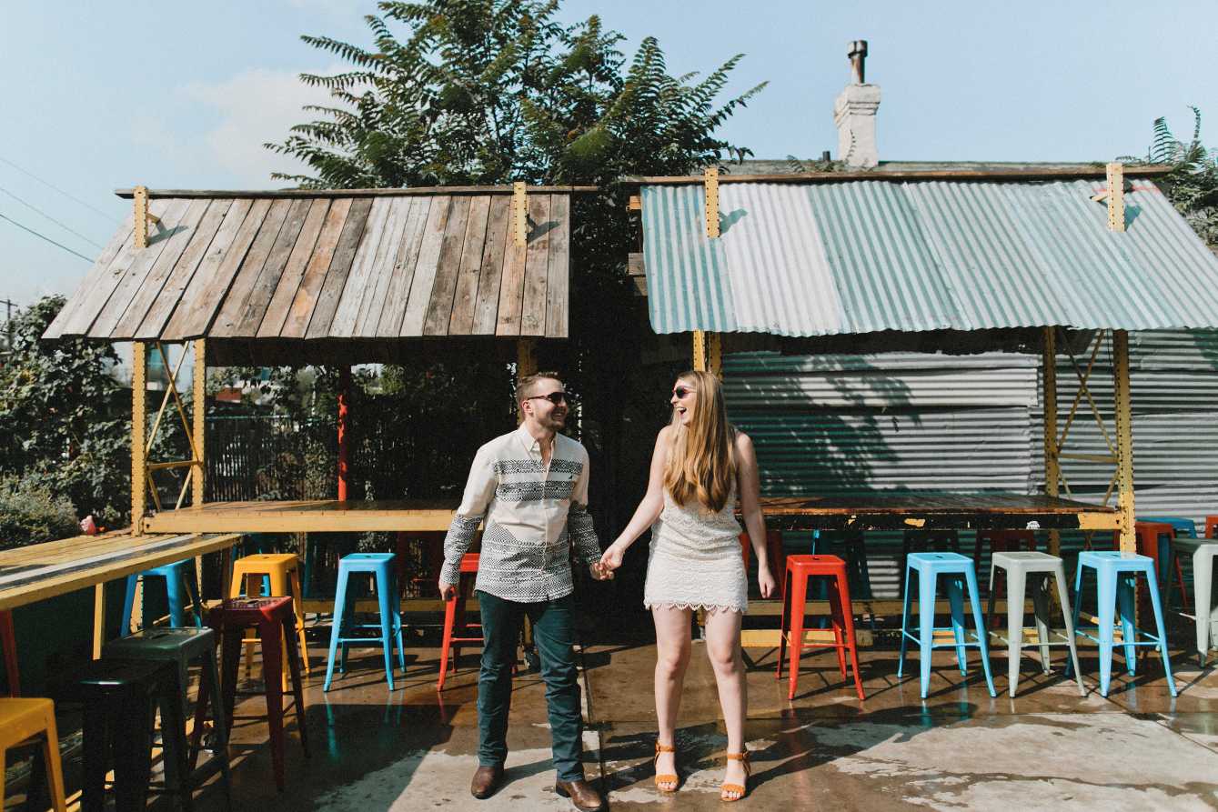 Finn's Manor Modern Urban Engagement Session in Rino District of Denver